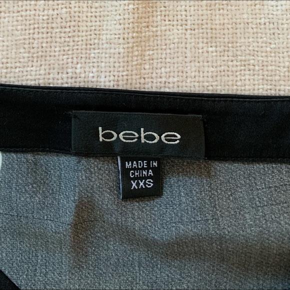 bebe 100% silk, black and green Kimono Dress. XXS - Picture 7 of 8